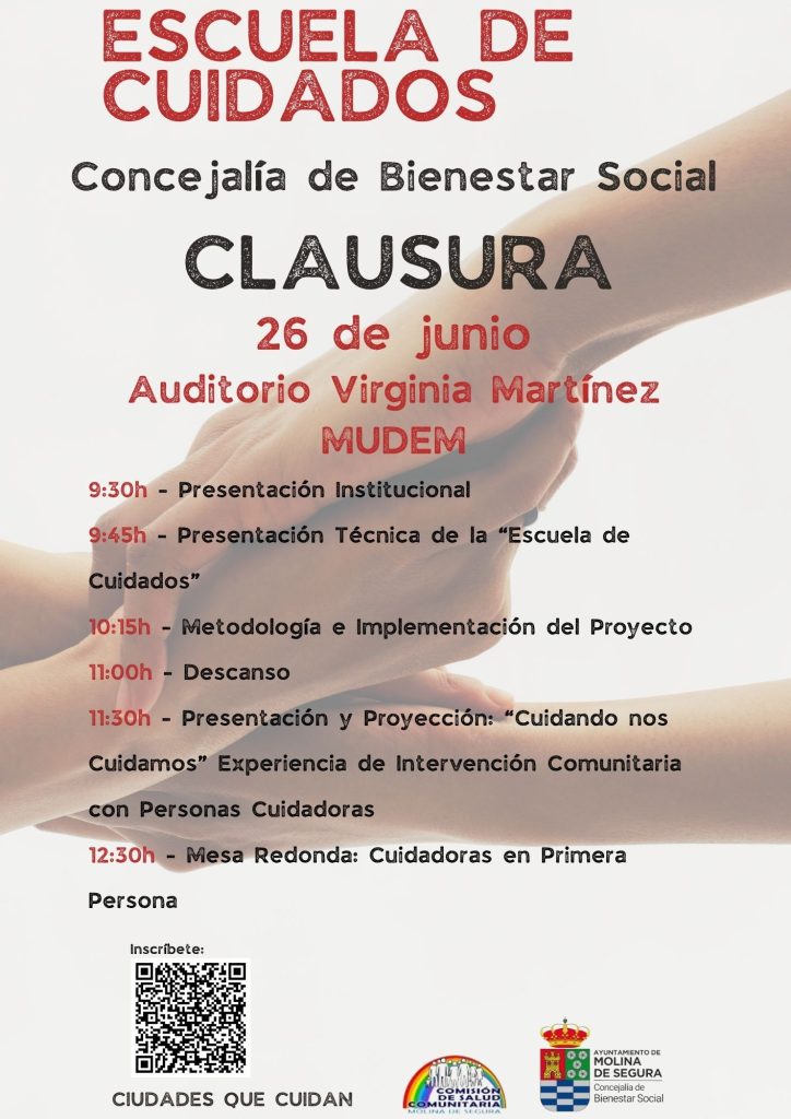 B. Social Molina Escuela de Cuidados Jornada de clausura Día 26 CARTEL PROGRAMACIÓN